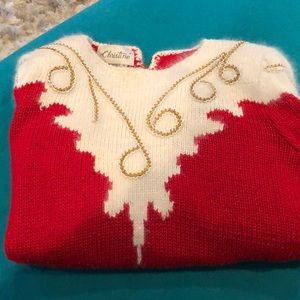 Christine red sweater